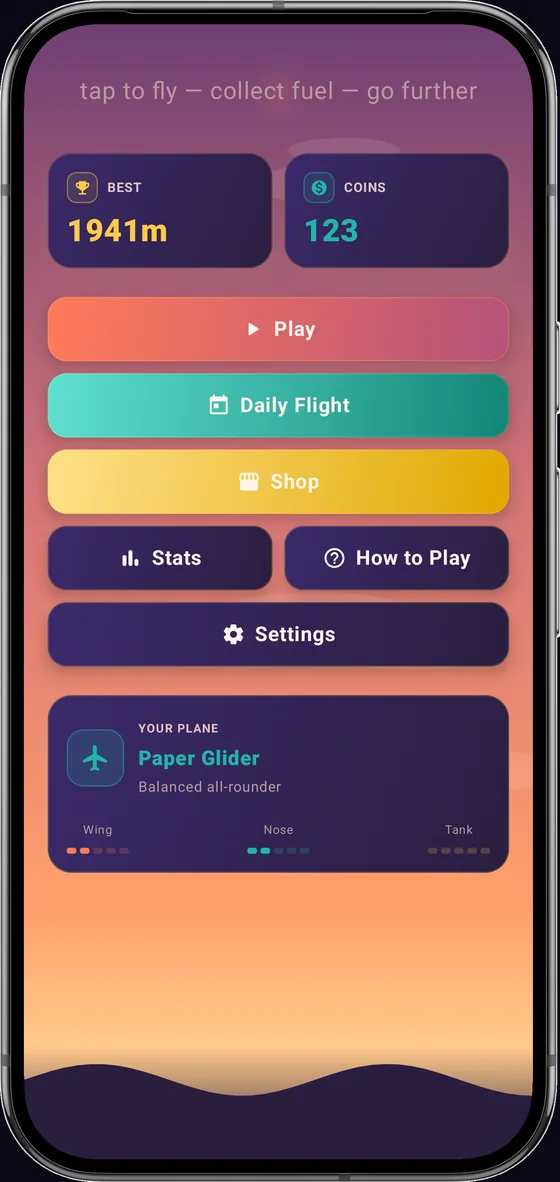 Tower Rush home screen